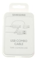 SAMSUNG DATENKABEL USB-A AUF MICRO-USB UND USB-C ADAPTER (ÜBER ADAPTER) (ersetzt: #2948990 PCBU10  DATENKABEL MICRO-USB - SCHWARZ) EPDG930DWEGWW