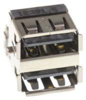 JACK-USB:4P2C AUF BLK ANGLE-OFFSET A - 3722002925